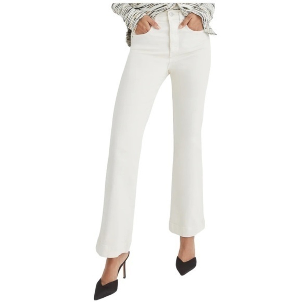 Devoted Off White Boot Cut Jeans Ladies Size 31 Mid Rise Luxury Denim